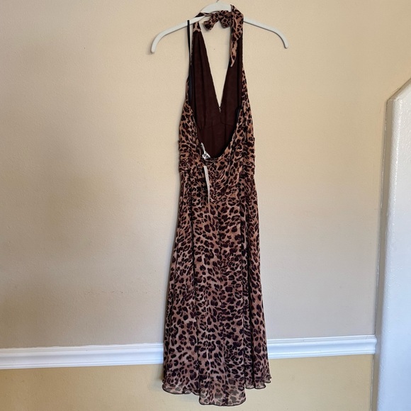 Victor Costa Cheetah Leopard Animal Print Halter Dress Size 6 NEW - Picture 2 of 16